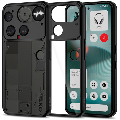Nothing Phone (3) Tech-Protect MagMat Hybrid Cover - Gennemsigtig / Sort