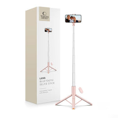 Tech-Protect Bluetooth Selfie Stick Tripod - Lyserød