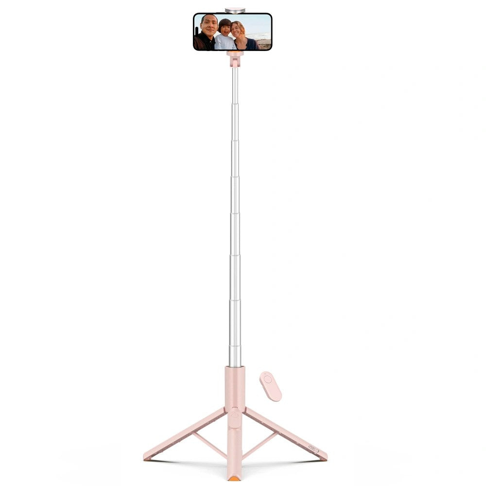 Tech-Protect Bluetooth Selfie Stick Tripod - Lyserød