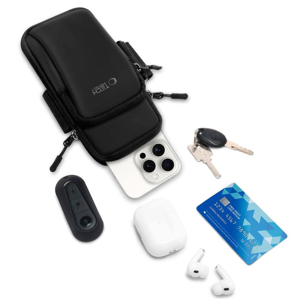 Tech-Protect Løbearmbånd - Universal - Sort / Hvid