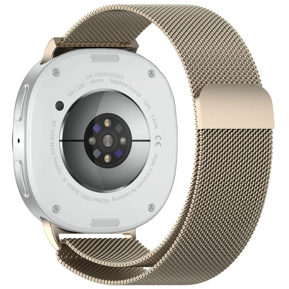 Tech-Protect Samsung Galaxy Watch 8 / 8 Classic (40 / 44 / 46mm) Milanse Rustfri Stål Rem - Starlight