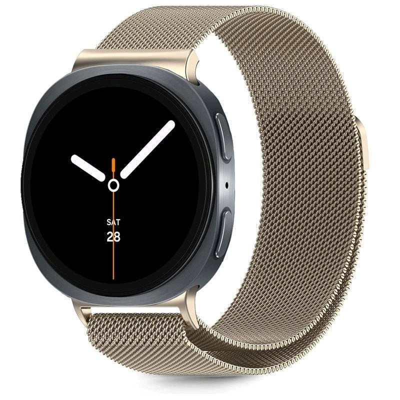Tech-Protect Samsung Galaxy Watch 8 / 8 Classic (40 / 44 / 46mm) Milanse Rustfri Stål Rem - Starlight