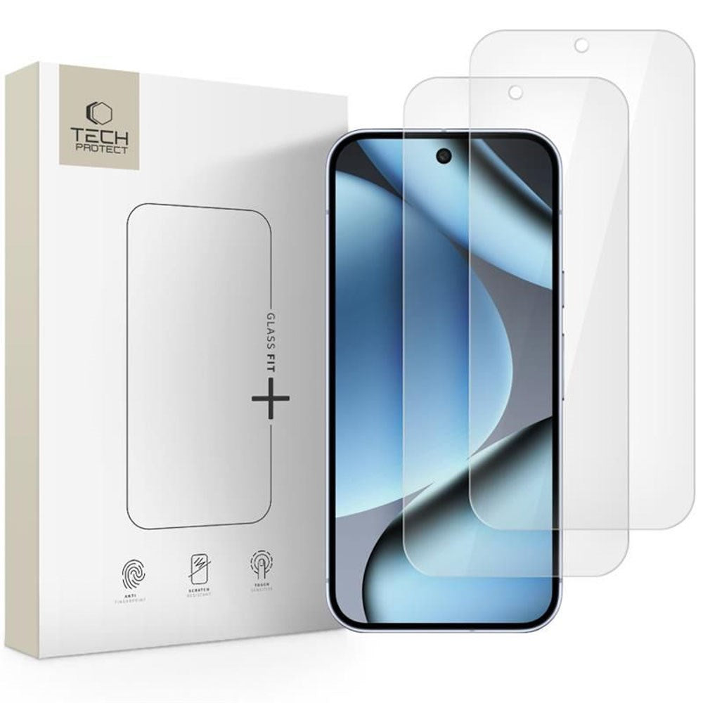 Google Pixel 11 Pro XL / 10 Pro XL / 9 Pro XL Tech-Protect Glass Fit+ Hærdet Beskyttelsesglas - 2 stk - Gennemsigtig