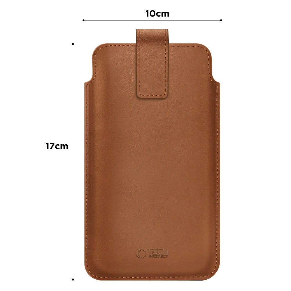 Tech-Protect Universal Mobil Pouch - 17 x 10 cm - Brun