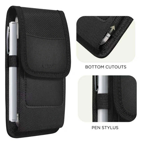 Tech-Protect Universal Nylon Mobil Etui - Mål (17.7 x 9.1 x 2.4 cm) - Sort