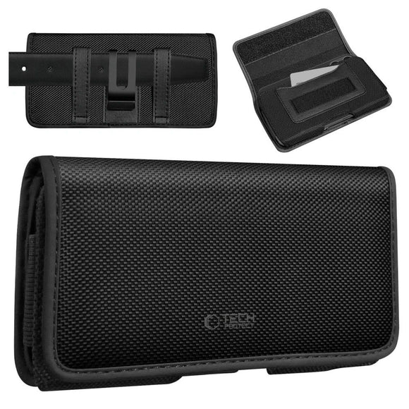 Tech-Protect Universal Nylon Mobil Etui - Mål (16.2 x 9 x 2.8 cm) - Sort