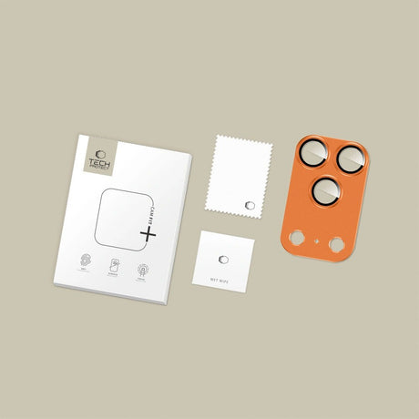 iPhone 17 Pro Tech-Protect Cam Fit+ Kameralinsebeskyttelsesglas - Orange