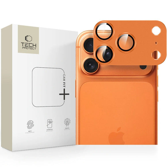 iPhone 17 Pro Tech-Protect Cam Fit+ Kameralinsebeskyttelsesglas - Orange