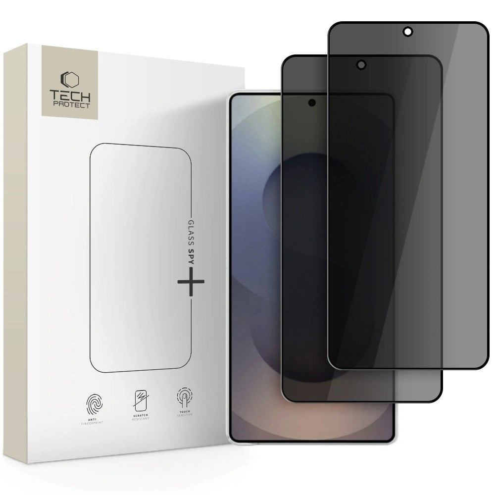 Samsung Galaxy S26 Ultra Tech-Protect Glass Spy+ Skærmbeskyttelsesglas - Privacy Funktion - 2 stk. - Gennemsigtig