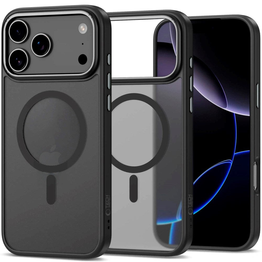 iPhone 17 Pro Max Tech-Protect CamEdge Hybrid Cover - MagSafe Kompatibel - Mat Sort