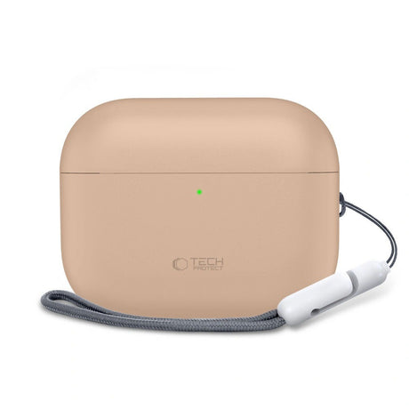 Apple AirPods Pro (3. Gen) Tech-Protect Silikone Cover m. Rem - Beige