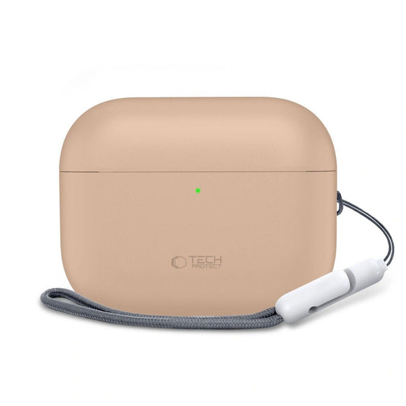 Apple AirPods Pro (3. Gen) Tech-Protect Silikone Cover m. Rem - Beige