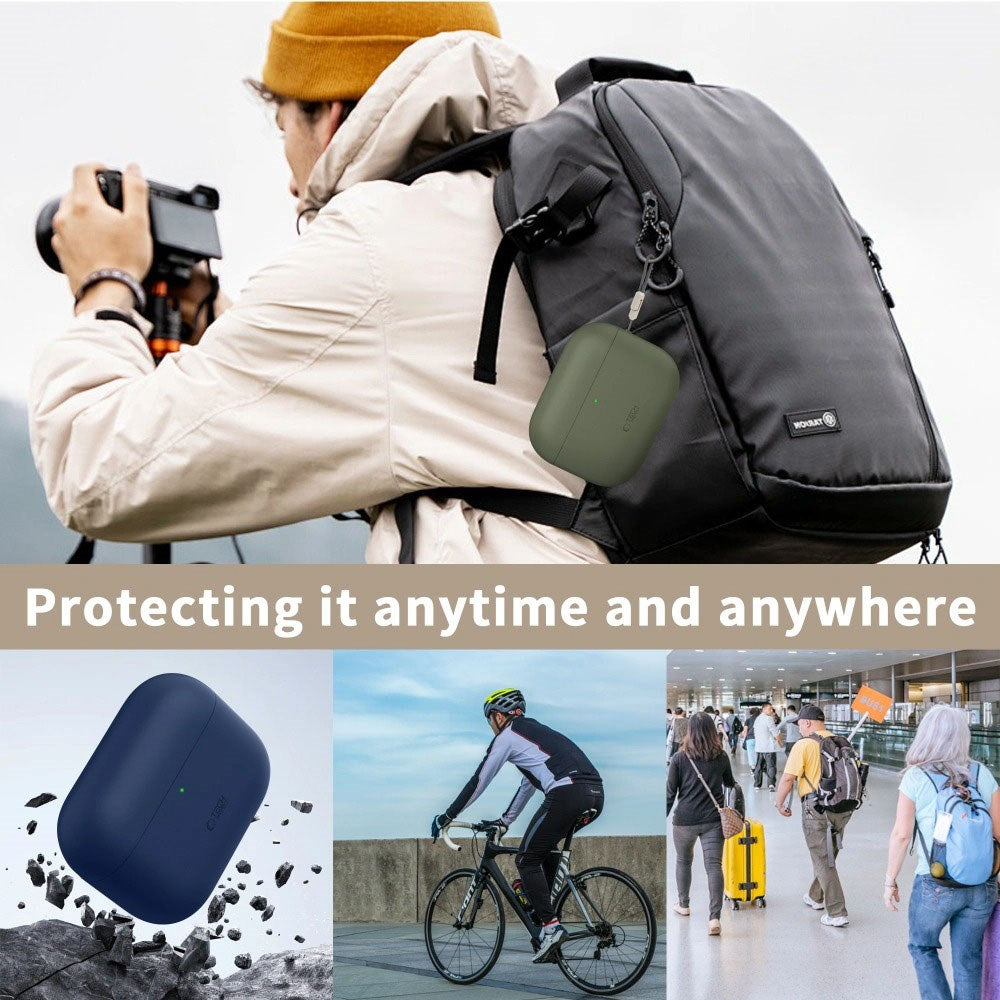 Apple AirPods Pro (3. Gen) Tech-Protect Silikone Cover m. Rem - Lyserød