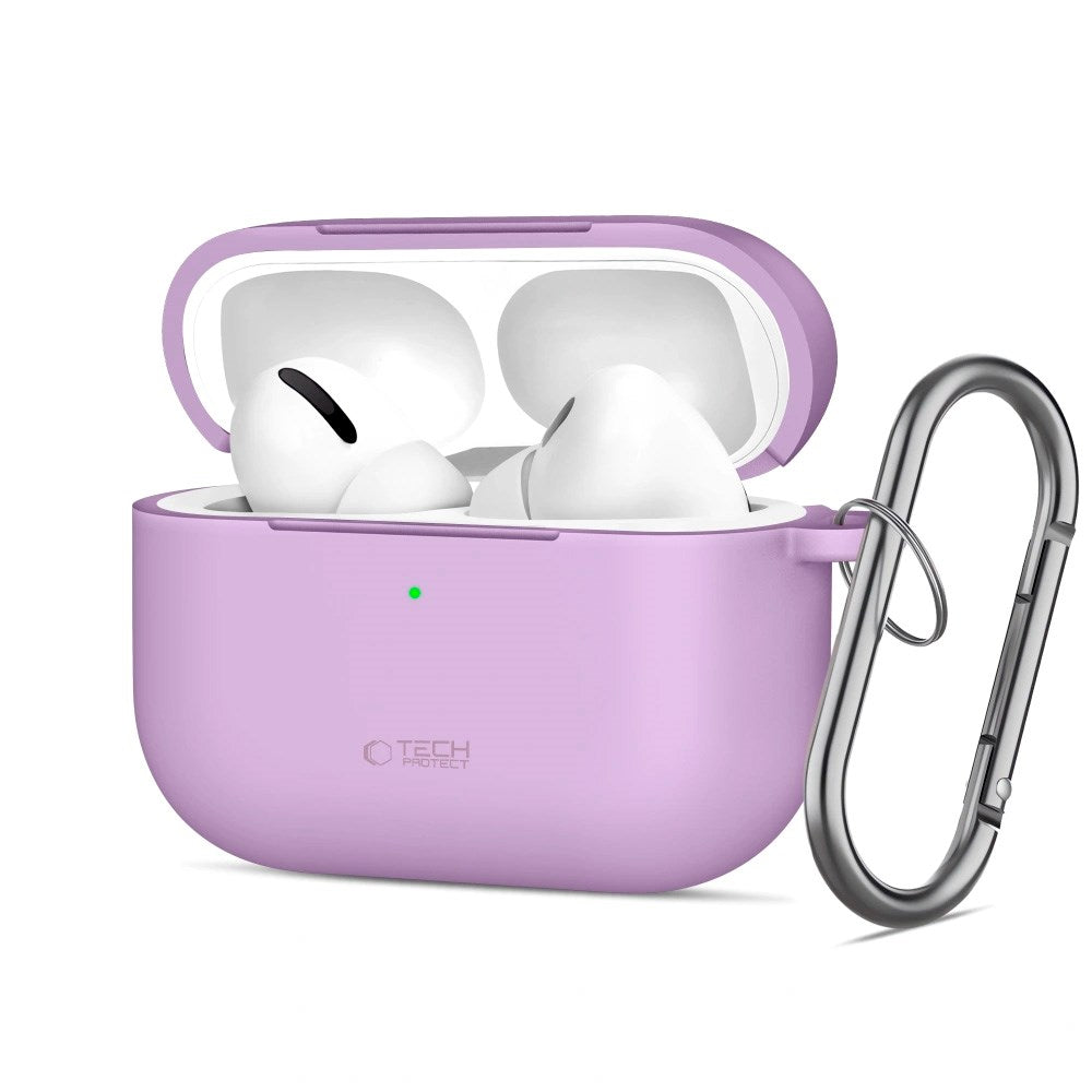 Apple AirPods Pro (3. gen.) Tech-Protect Silicone Hook Cover - Lilla