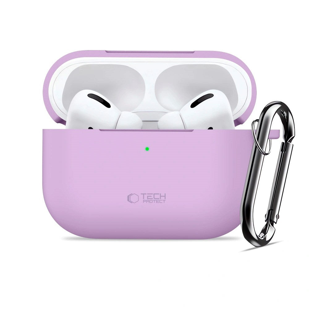 Apple AirPods Pro (3. gen.) Tech-Protect Silicone Hook Cover - Lilla