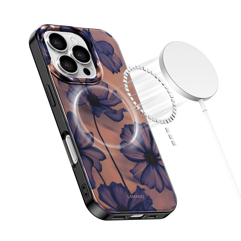iPhone 16 Pro Max Tech-Protect Lamano Cover - MagSafe Kompatibel - Velvet Night
