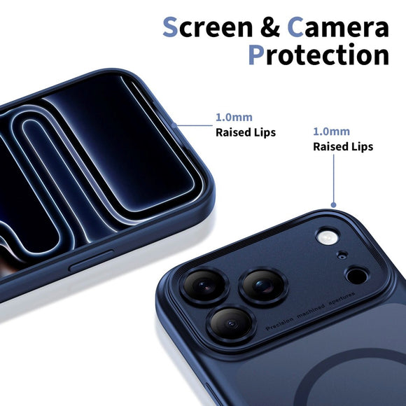 iPhone 17 Pro Max Tech-Protect Magpeak Cover - MagSafe Kompatibel - Matte Deep Blue - (DEMO)