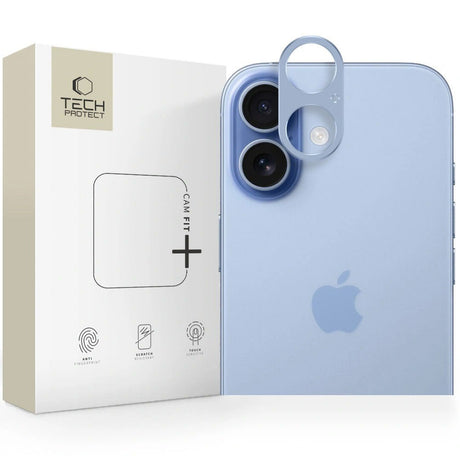 iPhone 17 Tech-Protect CamAlloy Fit+ Kameralinsebeskyttelsescover - Blå