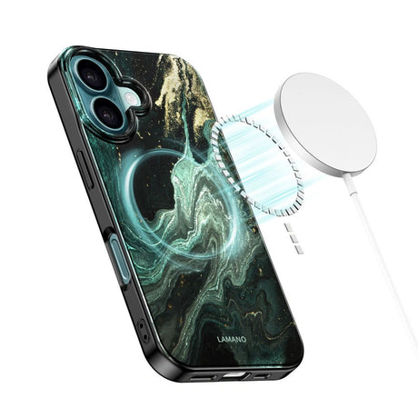iPhone 16 Tech-Protect Lamano Cover - MagSafe Kompatibel - Verde Aura