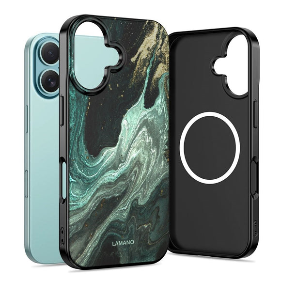 iPhone 16 Tech-Protect Lamano Cover - MagSafe Kompatibel - Verde Aura
