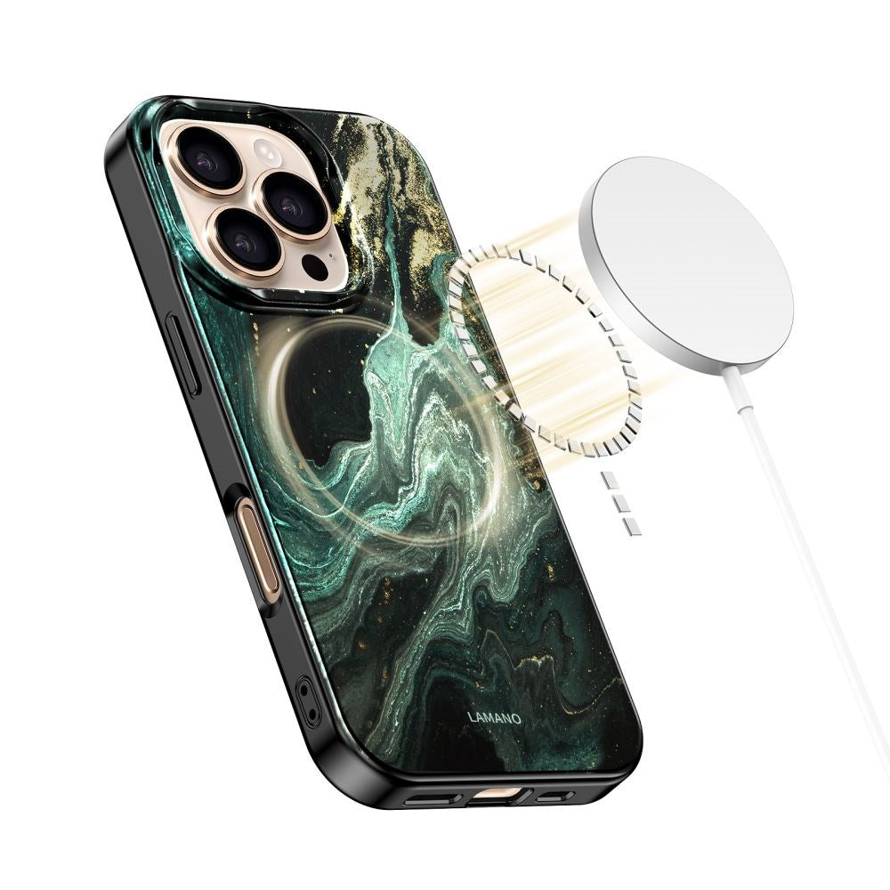 iPhone 16 Pro Max Tech-Protect Lamano Cover - MagSafe Kompatibel - Verde Aura