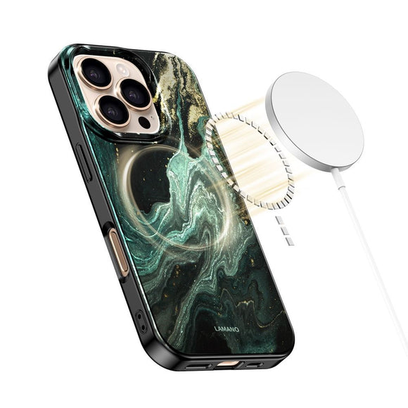 iPhone 16 Pro Max Tech-Protect Lamano Cover - MagSafe Kompatibel - Verde Aura