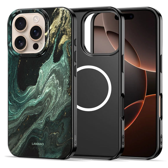 iPhone 16 Pro Tech-Protect Lamano Cover - MagSafe Kompatibel - Verde Aura