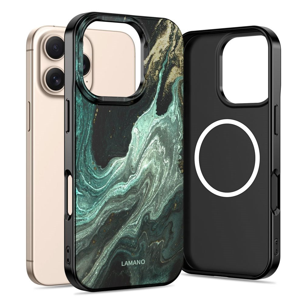 iPhone 16 Pro Tech-Protect Lamano Cover - MagSafe Kompatibel - Verde Aura
