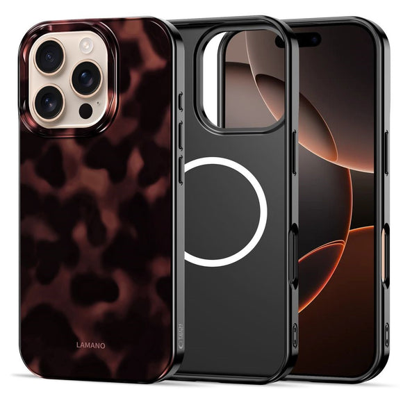 iPhone 16 Pro Max Tech-Protect Lamano Cover - MagSafe Kompatibel - Panther