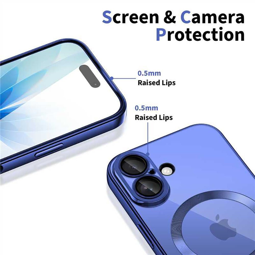 iPhone 17 Tech-Protect MagFlex Cover - MagSafe Kompatibel - Blå / Gennemsigtig