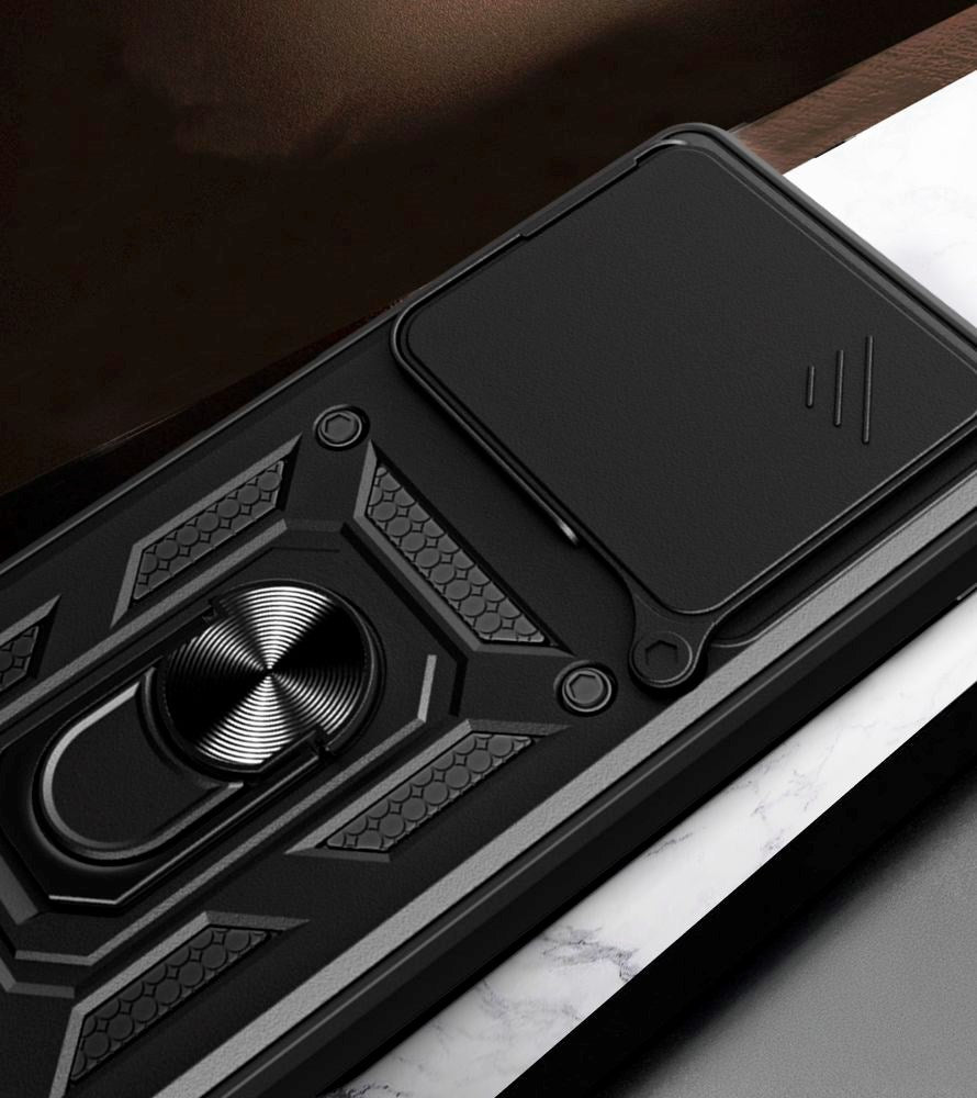 Xiaomi 15T Tech-Protect Camshield m. Magnetisk Fingerring & Ståfunktion - Sort