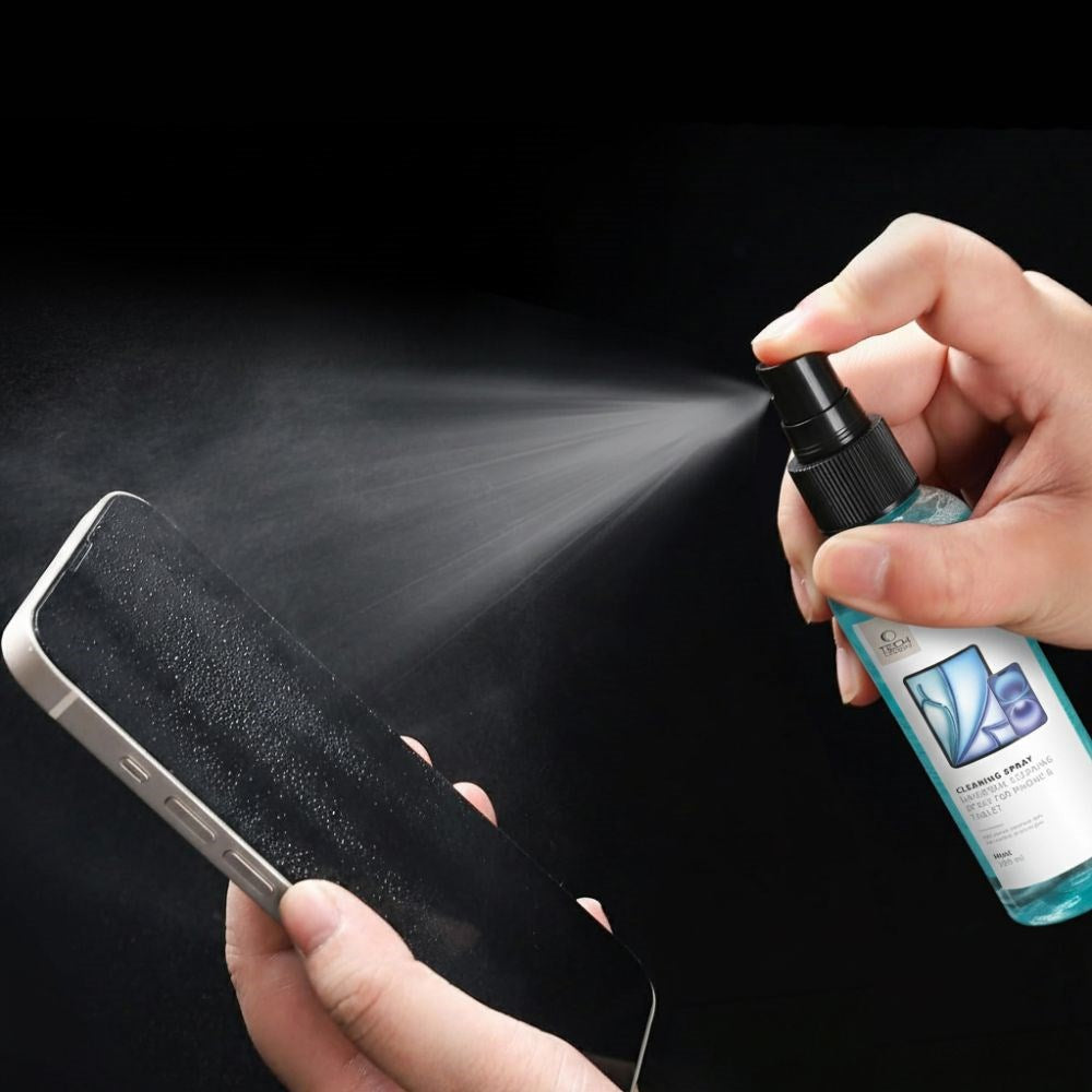 Tech-Protect Rengøringssæt m. Rengøringsspray & Klud - Mint