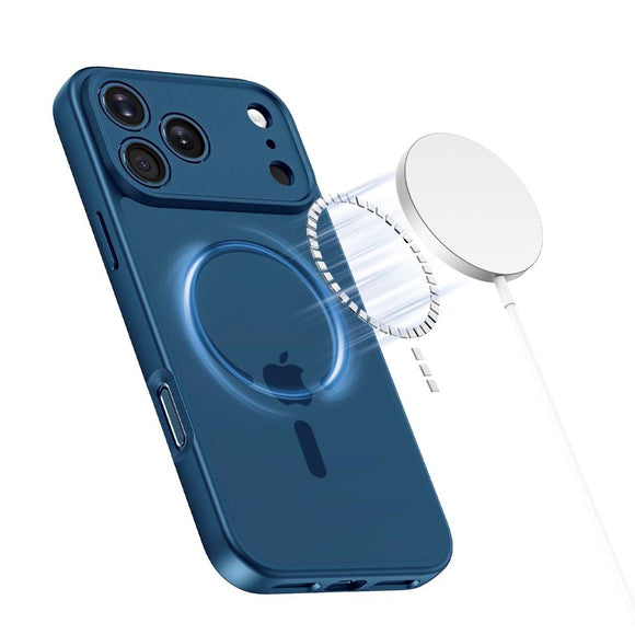 iPhone 17 Pro Tech-Protect BasicMag Hybrid Cover - MagSafe Kompatibel - Mat Blå