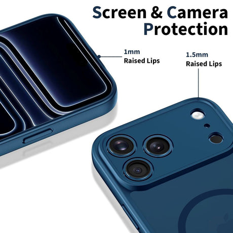 iPhone 17 Pro Tech-Protect BasicMag Hybrid Cover - MagSafe Kompatibel - Mat Blå