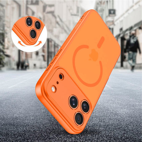 iPhone 17 Pro Tech-Protect BasicMag Hybrid Cover - MagSafe Kompatibel - Mat Orange