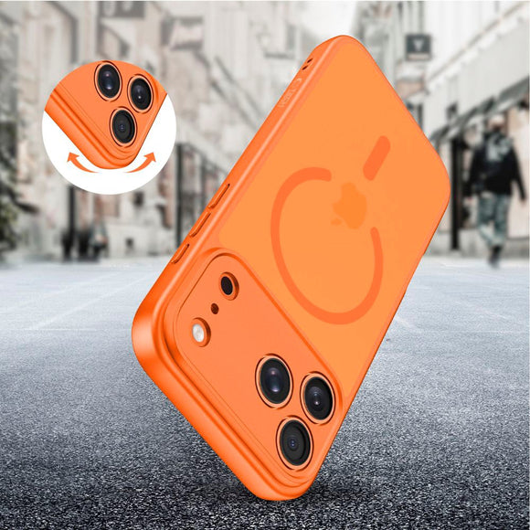 iPhone 17 Pro Tech-Protect BasicMag Hybrid Cover - MagSafe Kompatibel - Mat Orange