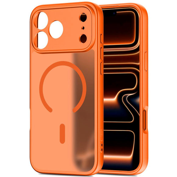 iPhone 17 Pro Tech-Protect BasicMag Hybrid Cover - MagSafe Kompatibel - Mat Orange