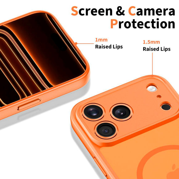 iPhone 17 Pro Tech-Protect BasicMag Hybrid Cover - MagSafe Kompatibel - Mat Orange