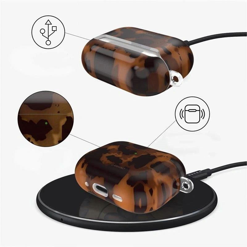 Apple AirPods Pro (3. Gen.) Tech-Protect Lamano Cover m. Nøglering - Panther