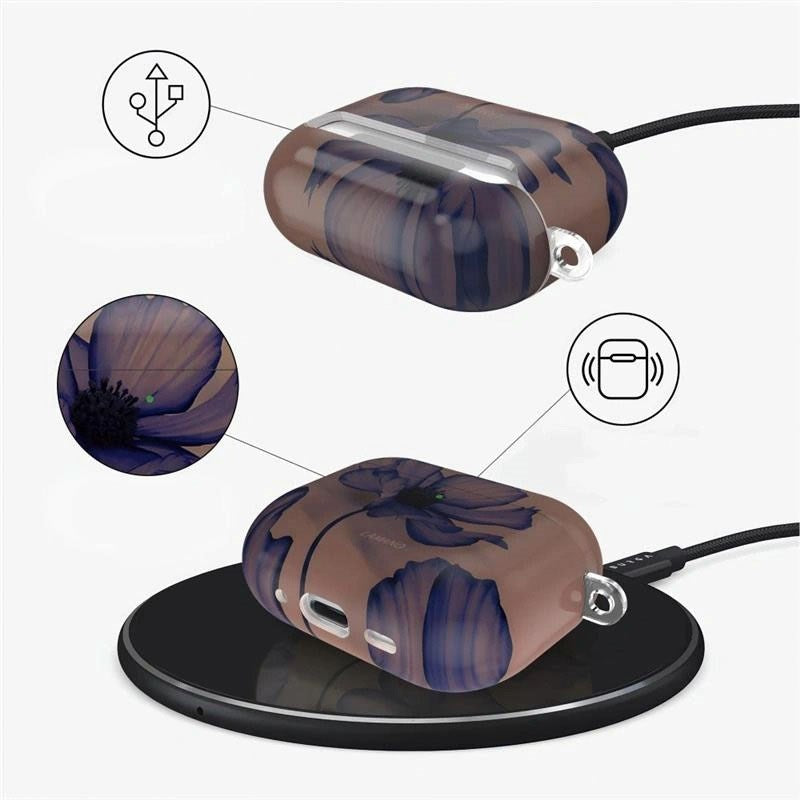 Apple AirPods Pro (3. Gen.) Tech-Protect Lamano Cover m. Nøglering - Velvet Night