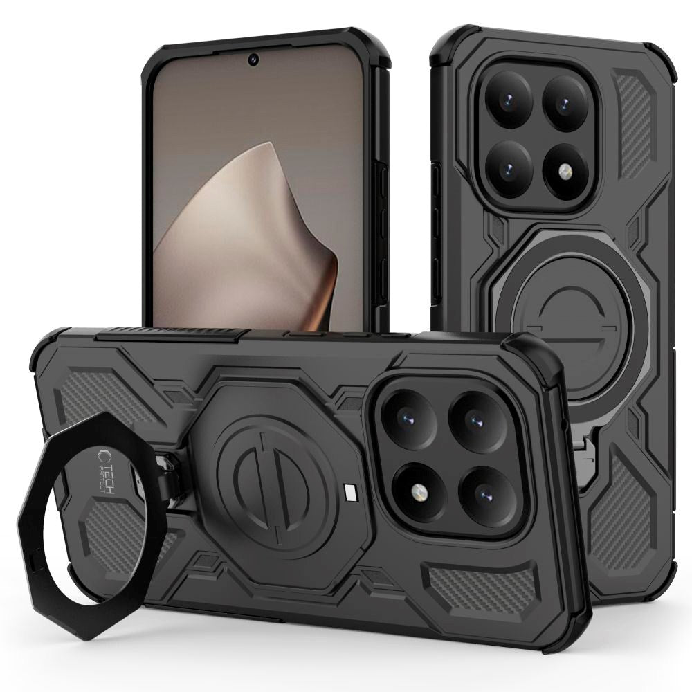 Xiaomi 15T Tech-Protect TacticStand Håndværker Cover - MagSafe Kompatibel - Sort