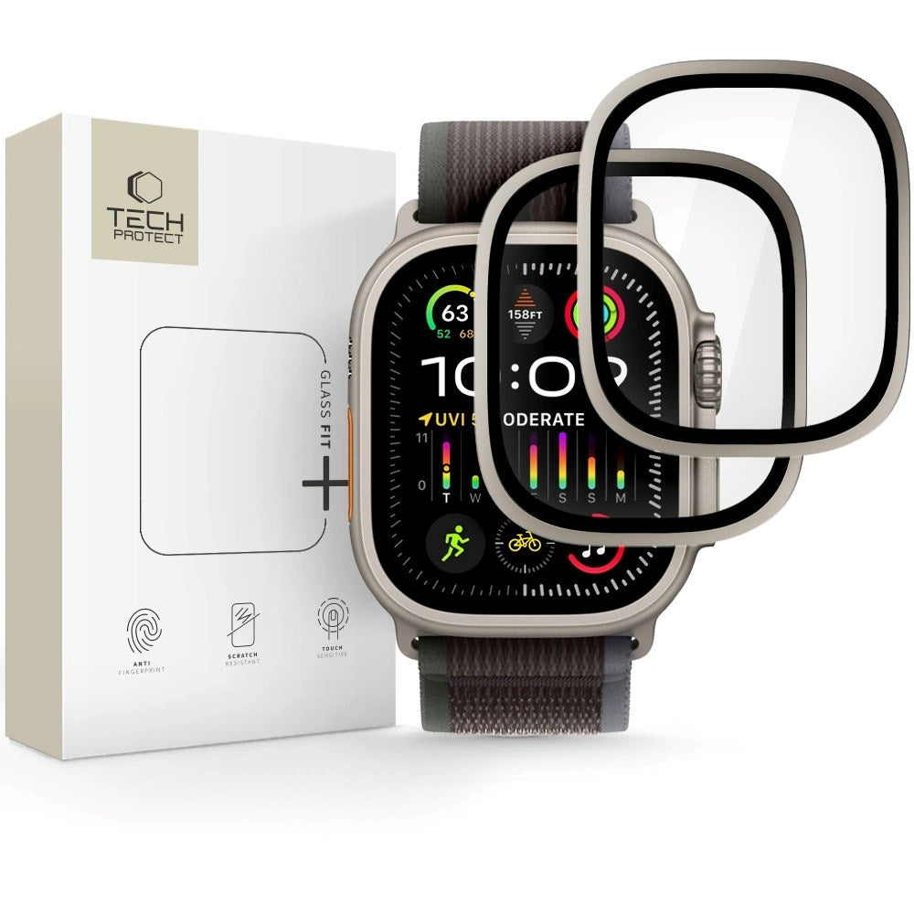 Apple Watch Ultra 3 / 2 / 1 (49mm) Tech-Protect Beskyttelsesglas - 2 stk. - Titaniumgrå