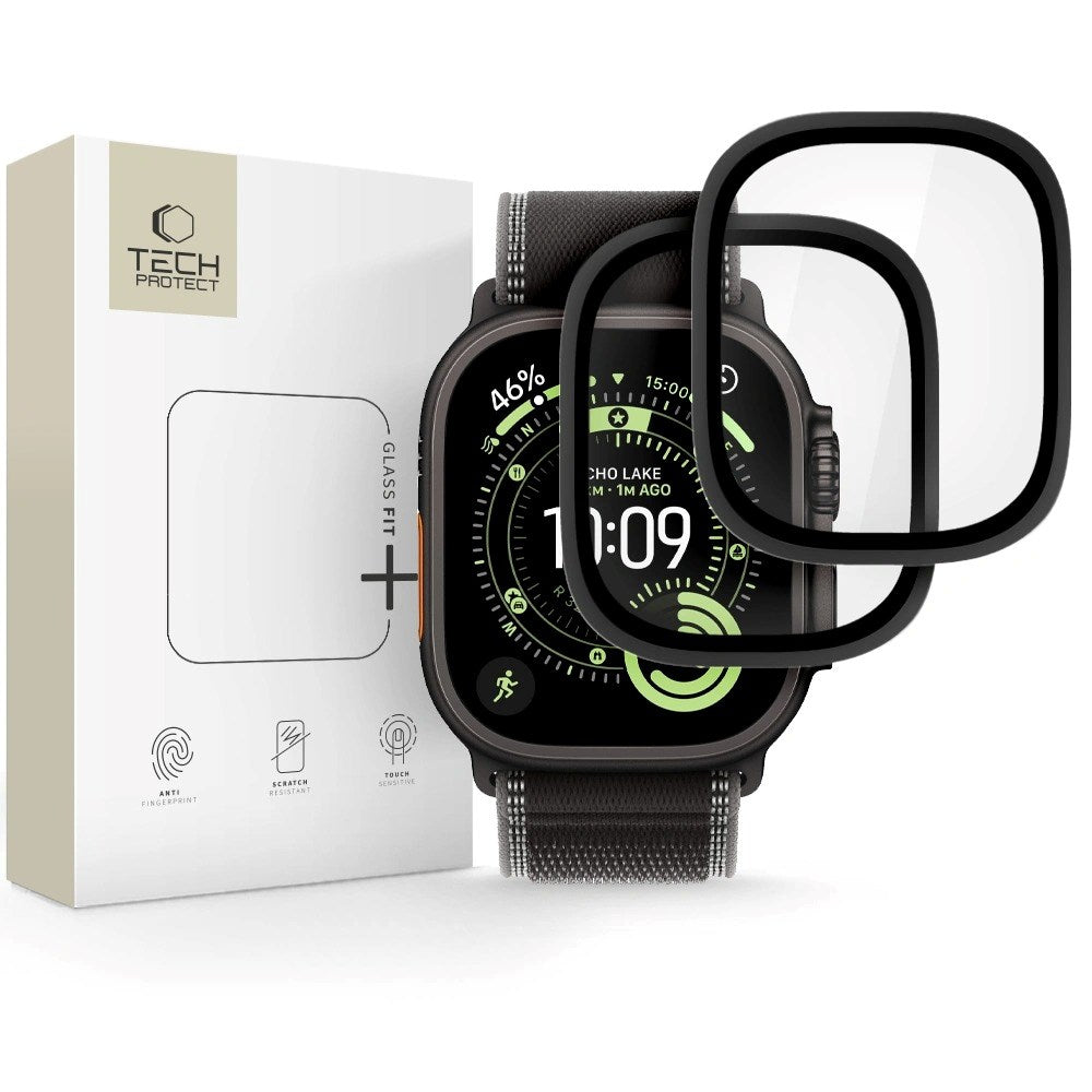 Apple Watch Ultra 3 / 2 / 1 (49mm) Tech-Protect Beskyttelsesglas - 2 stk. - Sort