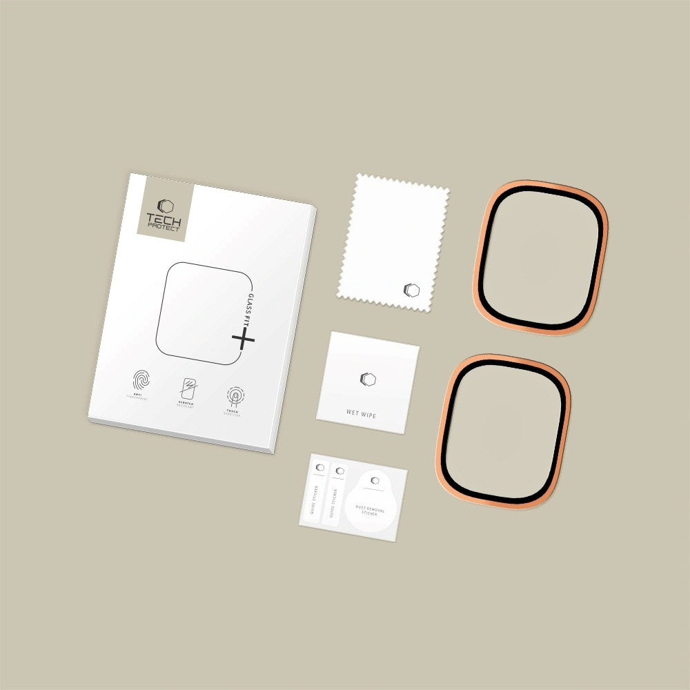 Apple Watch Ultra 3 / 2 / 1 (49mm) Tech-Protect Beskyttelsesglas - 2 stk. - Cosmic Orange