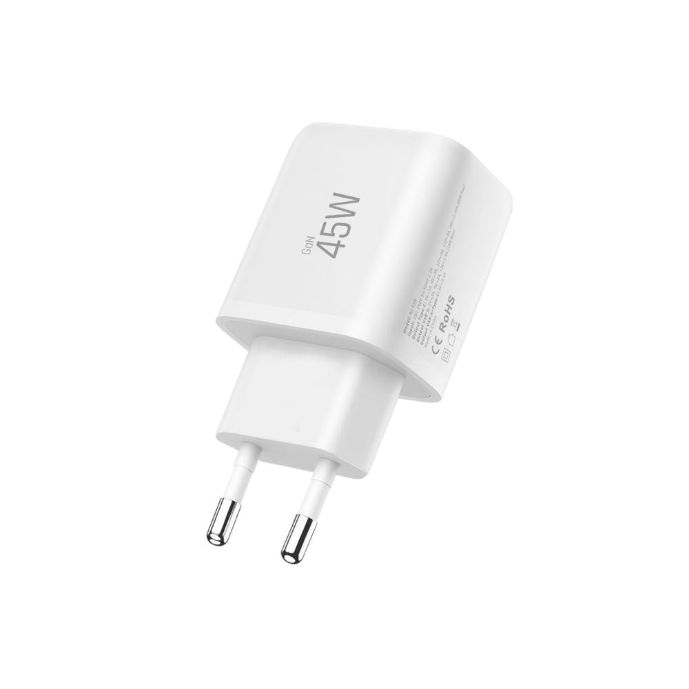 Tech-Protect 45W Vægoplader m. 1 x USB-C & 1 x USB-A - Hvid