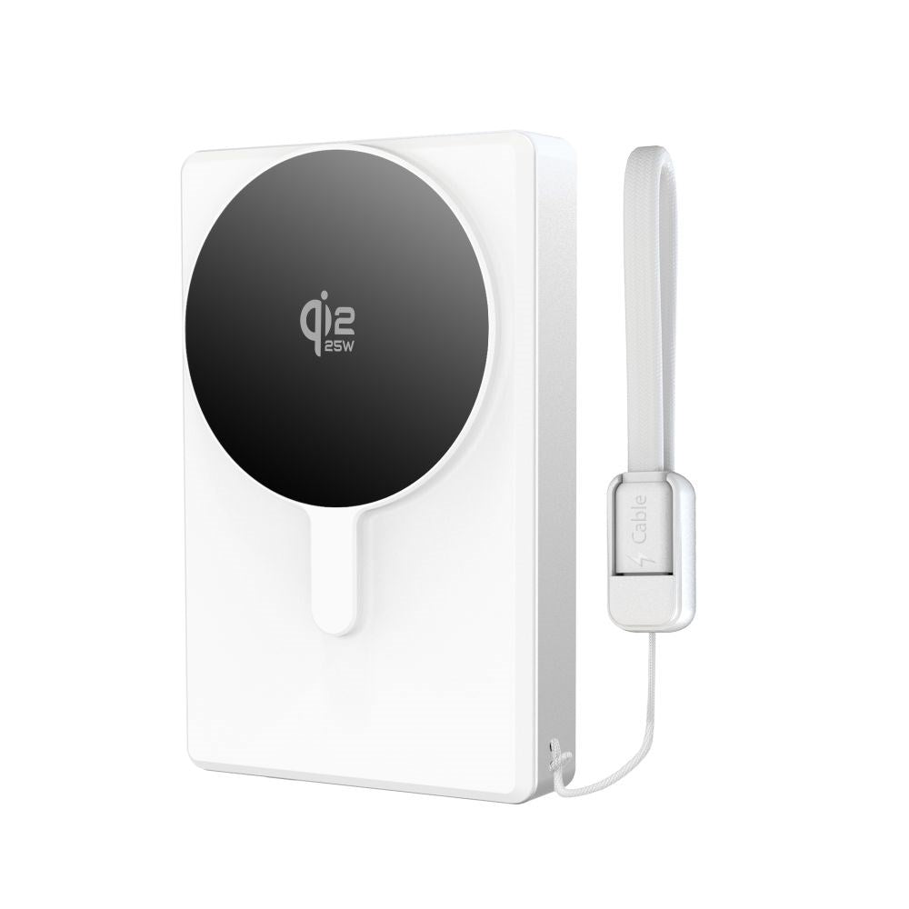Tech-Protect PB40 LifeMag 25W PowerBank 10.000mAh - MagSafe / Qi2 Kompatibel - Hvid