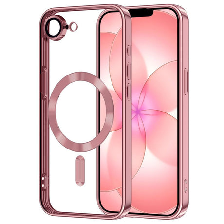 iPhone 17e / 16e Tech-Protect MagFlex Cover - MagSafe Kompatibel - Gennemsigtig / Rose Gold