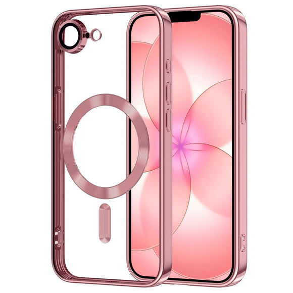 iPhone 17e / 16e Tech-Protect MagFlex Cover - MagSafe Kompatibel - Gennemsigtig / Rose Gold