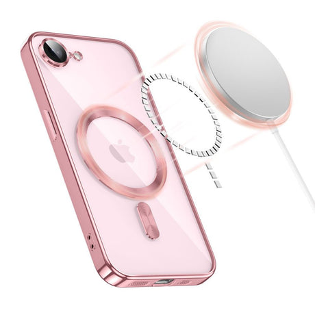 iPhone 17e / 16e Tech-Protect MagFlex Cover - MagSafe Kompatibel - Gennemsigtig / Rose Gold