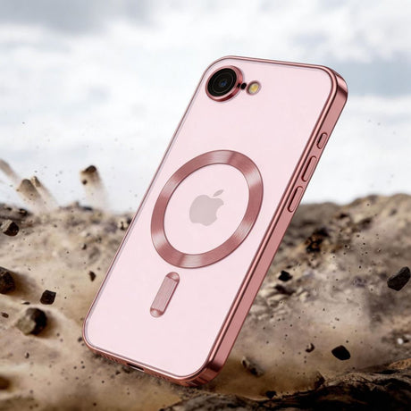 iPhone 17e / 16e Tech-Protect MagFlex Cover - MagSafe Kompatibel - Gennemsigtig / Rose Gold